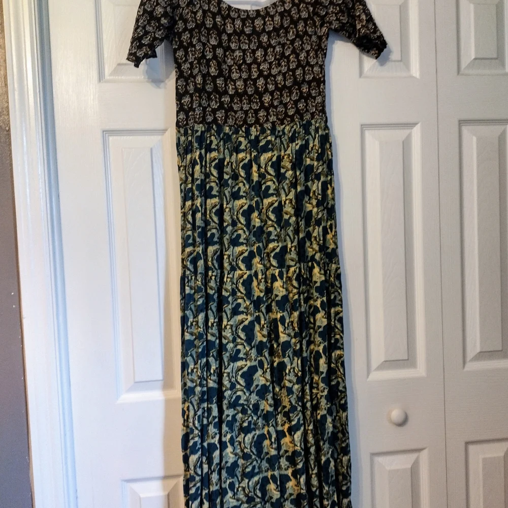 Natural Life Brown and Blue Floral Dress - Picture 3 of 5